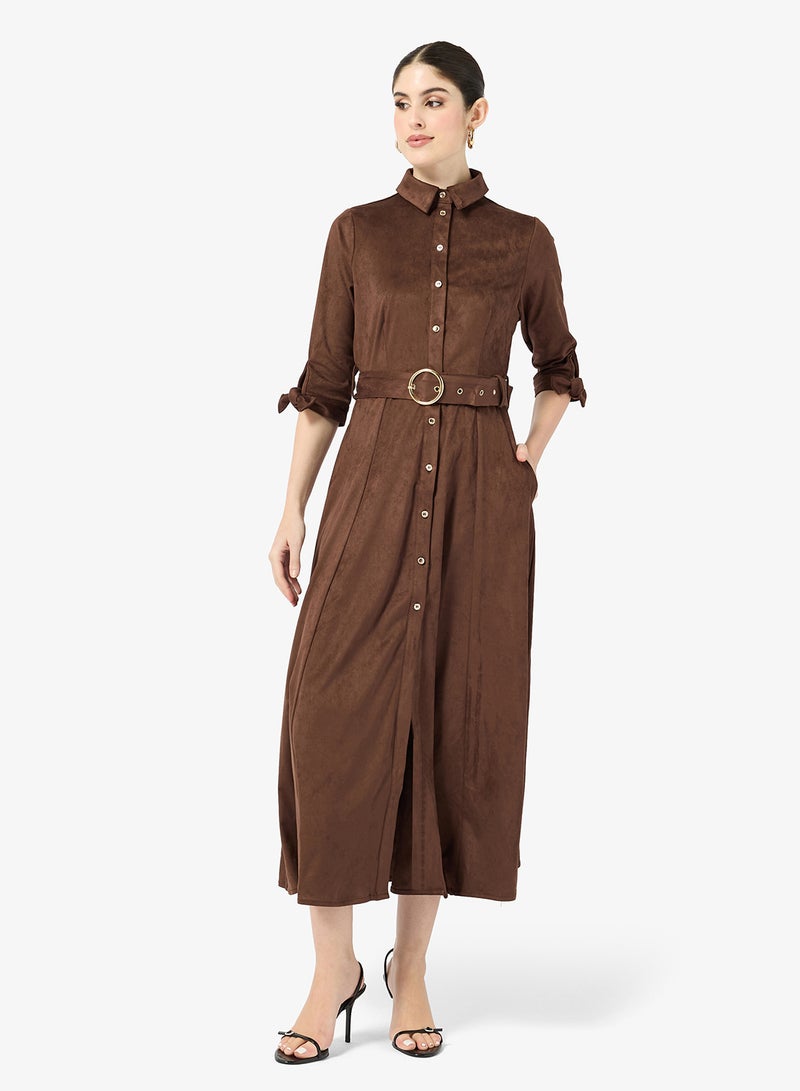 Style Cheat Suede Daphne Dress - Image 4